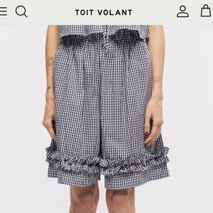 ISO: Greta Ruffle Short in Navy/White XS/S